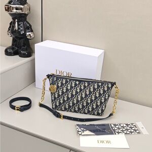Dior Blue and Gold Crossbody Bag
